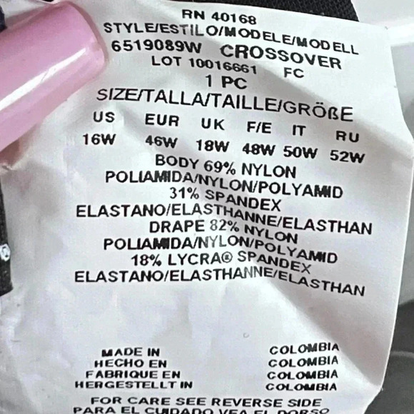 Miraclesuit Plus Size Illusionist Crossover One Piece
Swimsuit 16W NEW - Picture 4 of 5